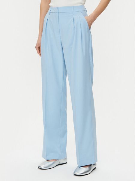 Vero Moda Spodnie materiałowe Liba 10324626 Błękitny Wide Leg. Niebieskie spodnie materiałowe damskie Vero Moda, bez wzorów, z materiału. Za 89.99 zł.