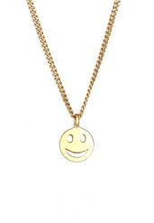 Elli Damski wisiorek płytkowy z smiling face Face ze srebra próby 925 Sterling Silver Naszyjniki 1 ct. Szare naszyjniki damskie Elli, srebrne. Za 248.99 zł.