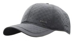 Czapka Szara z Daszkiem, z Nausznikami, Pikowana, Jesienno-Zimowy -Pako Jeans. Szare czapki męskie Pako Jeans, na zimę, bez wzorów, z bawełny. Za 65.00 zł.