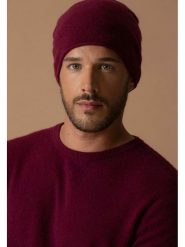 Perfect Cashmere Kaszmirowa czapka "June" w kolorze ciemnofioletowym rozmiar: onesize. Różowe czapki zimowe damskie Perfect Cashmere, z kaszmiru. Za 121.99 zł.