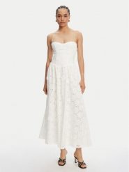Bardot Sukienka koktajlowa Estie 59786DB2 Biały Regular Fit. Białe sukienki damskie BARDOT, bez wzorów, z bawełny, wizytowe, bez kołnierzyka, bez ramiączek. Za 979.99 zł.