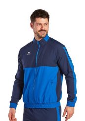 Kurtka prezentacyjna Erima Six Wings. Niebieskie kurtki treningowe męskie Erima, xl, bez wzorów, z materiału, na fitness i siłownię. Za 327.99 zł.