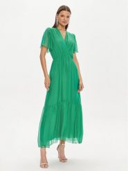 Haveone Sukienka letnia AFF-L013 Zielony Regular Fit. Zielone sukienki damskie Haveone, na lato, l, bez wzorów, z jedwabiu, bez kołnierzyka, bez ramiączek. Za 769.99 zł.
