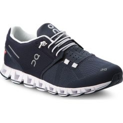 Buty ON - Cloud 000019 Navy/White 4010. Niebieskie buty sportowe na co dzień męskie On, z materiału, bez zapięcia, do biegania. Za 599.00 zł.