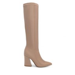 Kozaki Nine West. Brązowe kozaki damskie Nine West, bez obcasa, na słupku. Za 329.99 zł.
