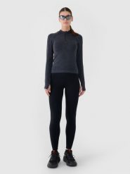 4F Legginsy dzianinowe z wiskozą damskie - czarne S. Czarne legginsy damskie 4f, s, bez wzorów, z dzianiny. W wyprzedaży za 79.99 zł.