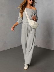 Milan Kiss 2-częściowy zestaw w kolorze szarym rozmiar: M. Szare spodnie dresowe damskie Milan Kiss, m, bez wzorów, z dresówki. Za 208.99 zł.