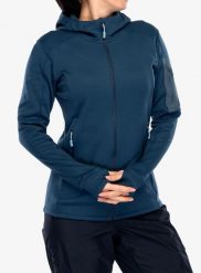 Bluza z kapturem damska Rab Modulus Hoody. Zielone bluzy z kapturem damskie RAB, na zimę, s, z materiału. Za 443.29 zł.