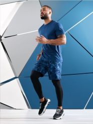 Szorty SNSY PERFORMANCE - wielobarwny. Szorty męskie Sinsay, z gumy, bez kołnierzyka. Za 39.99 zł.