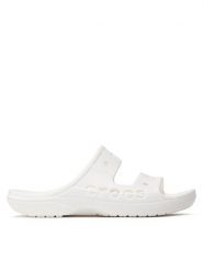 Crocs Klapki 207627-100 Biały. Białe klapki damskie Crocs, bez wzorów, z tworzywa sztucznego, bez obcasa. Za 119.99 zł.