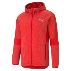 Bluza dresowa męska Puma EVOSTRIPE. Czerwone bluzy z kapturem męskie Puma, m, z bawełny. Za 291.40 zł.