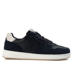 Buty męskie sportowe Wrangler RUSTY MEN LOW. Niebieskie buty sportowe na co dzień męskie Wrangler, z jeansu, bez zapięcia, trekkingowe. Za 229.00 zł.