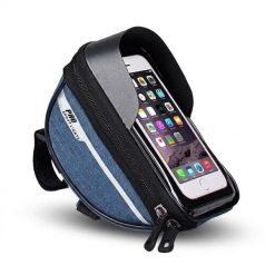 Torba na kierownicę rowerową z odłączanym uchwytem na telefon Niebieski. Niebieskie torby męskie na ramię PRO SPORT LIGHTS, bez wzorów, bez dodatków. Za 79.99 zł.