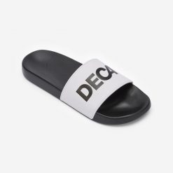 Klapki basenowe Decathlon 500 Collector. Niebieskie klapki i japonki męskie NABAIJI, z materiału. Za 69.99 zł.