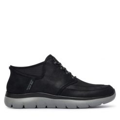 Półbuty Skechers. Czarne półbuty męskie Skechers, bez zapięcia. Za 359.99 zł.