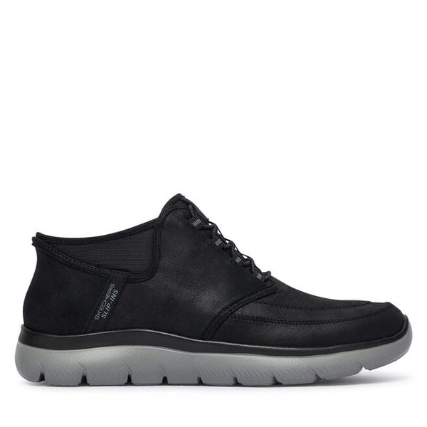 Półbuty Skechers. Czarne półbuty męskie Skechers, bez zapięcia. Za 359.99 zł.