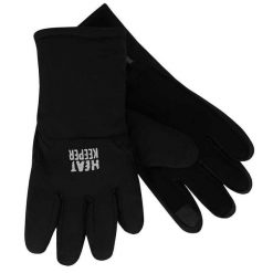 Damskie rękawiczki zimowe softshell. Czarne rękawiczki damskie HEAT KEEPER, na zimę, bez wzorów, z poliesteru. Za 143.29 zł.