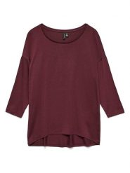 Vero Moda Koszulka w kolorze fioletowym rozmiar: M. Różowe bluzki damskie Vero Moda, m, bez wzorów, z lyocellu, bez kołnierzyka. Za 61.60 zł.