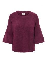 JDY Sweter "Elanora" w kolorze bordowym rozmiar: XS. Czerwone swetry klasyczne damskie JDY, xs, bez kołnierzyka. Za 82.95 zł.