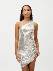 LeGer Sukienka "Sontje" w kolorze srebrnym rozmiar: 40. Szare sukienki damskie LeGer, bez wzorów, bez kołnierzyka, bez ramiączek, mini. Za 173.99 zł.