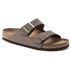 Klapki damskie Birkenstock Arizona BS Birko-flor. Brązowe klapki damskie Birkenstock, bez wzorów, z jeansu, bez obcasa. Za 287.00 zł.