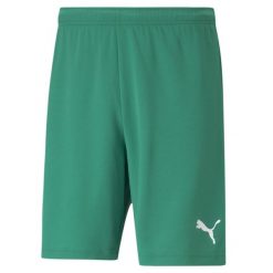 Spodenki Puma teamRISE zielone. Białe szorty męskie Puma, bez kołnierzyka. Za 68.00 zł.