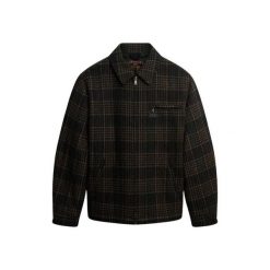 Płaszcz Superdry Blend Check. Brązowe płaszcze męskie Superdry., l, bez wzorów, z materiału, eleganckie. Za 621.05 zł.
