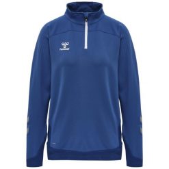 Damska bluza dresowa half zip Hummel Lead. Niebieskie bluzy bez kaptura damskie HUMMEL, m, z dresówki. W wyprzedaży za 166.50 zł.