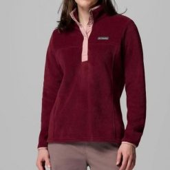 Bluza Columbia Benton Springs 1/2 Snap P Bordowa. Czerwone bluzy bez kaptura damskie Columbia, s. Za 250.25 zł.