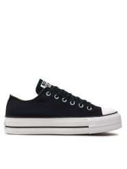 Converse Trampki Chuck Taylor All Star Lift Ox 560250C Czarny. Czarne trampki i tenisówki damskie Converse, bez wzorów, z materiału. Za 269.99 zł.
