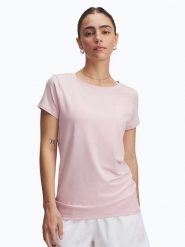 Under Armour Koszulka sportowa w kolorze jasnoróżowym rozmiar: M. Różowe bluzki sportowe damskie Under Armour, m, bez wzorów, z materiału, bez ramiączek. Za 114.44 zł.