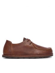 Birkenstock Półbuty Utti Lace 1029722 Brązowy. Brązowe półbuty damskie Birkenstock, bez wzorów, ze skóry, bez obcasa, na płaskiej podeszwie. Za 719.99 zł.
