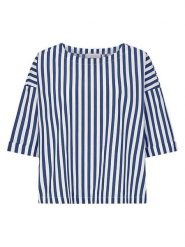 Rich & Royal Bluzka w kolorze granatowo-białym rozmiar: 40. Białe bluzki damskie Rich & Royal, bez wzorów, z bawełny, bez kołnierzyka, bez ramiączek. Za 204.95 zł.