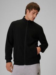 4F Bluza ze strukturalnej dzianiny bez kaptura męska - czarna XXL. Czarne bluzy z kapturem męskie 4f, m, z dzianiny. Za 179.99 zł.