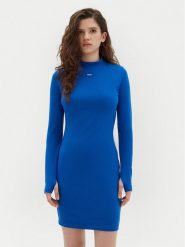 HUGO Sukienka codzienna Nilla 50531138 Niebieski Slim Fit. Niebieskie sukienki damskie Hugo, na co dzień, xs, bez wzorów, z bawełny, bez kołnierzyka, bez ramiączek, proste. Za 259.99 zł.