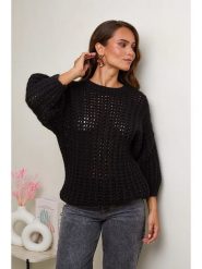 L'armoire de Suzette Sweter w kolorze czarnym rozmiar: 34/36. Czarne swetry klasyczne damskie L'armoire de Suzette, l, ze splotem, bez kołnierzyka. Za 87.81 zł.