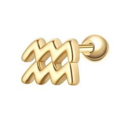 Glanzstücke München Piercing Sterling Silber gelbgold Kolczyki 1 ct Damski. Żółte kolczyki damskie Glanzstücke München, pozłacane. Za 110.49 zł.