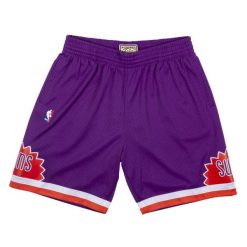 Szorty Phoenix Suns Swingman. Fioletowe szorty męskie Mitchell & Ness, bez kołnierzyka. Za 389.00 zł.