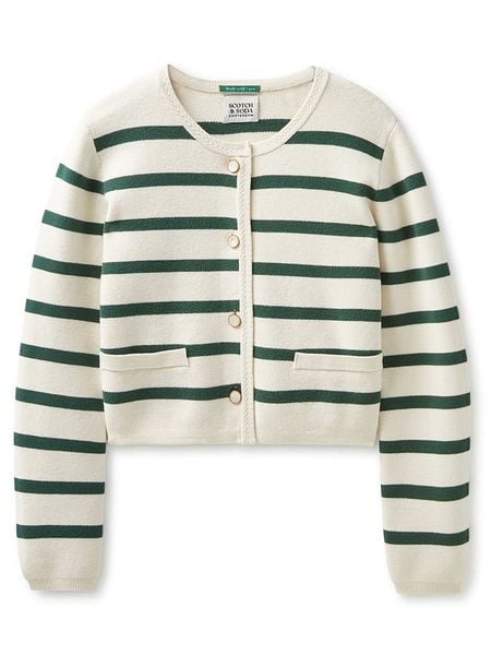 Scotch & Soda Kardigan w kolorze kremowo-zielonym rozmiar: L. Brązowe kardigany damskie Scotch & Soda, l, bez wzorów. Za 153.71 zł.