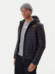 Kappa Kurtka przejściowa Logo Astrom 34243TW Czarny Slim Fit. Czarne kurtki męskie Kappa, m, bez wzorów, z syntetyku, bez kaptura. Za 299.99 zł.