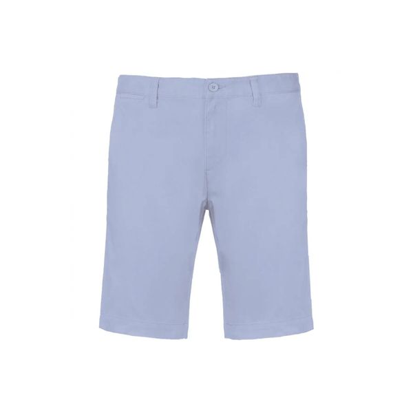 Szorty chino Kariban. Niebieskie szorty męskie KARIBAN, z bawełny, bez kołnierzyka. Za 171.50 zł.