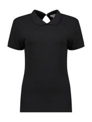 Canadian Peak Koszulka polo "Koctaileak" w kolorze czarnym rozmiar: XXL. Czarne bluzki damskie Canadian Peak, xxl, bez wzorów, z bawełny, bez kołnierzyka, bez ramiączek. Za 88.64 zł.