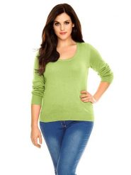 Heine Sweter w kolorze zielonym rozmiar: 48. Zielone swetry klasyczne damskie Heine, z bawełny, bez kołnierzyka. Za 78.99 zł.