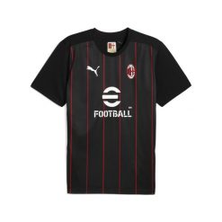 Koszulka przedmeczowa Milan AC 2024/25. Czarne t-shirty sportowe męskie Puma, m, bez ramiączek, do piłki nożnej. W wyprzedaży za 189.00 zł.