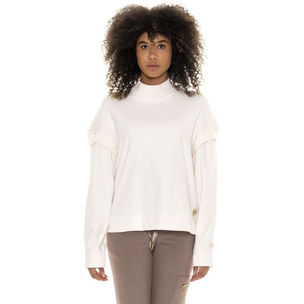 Leone 1947 Warm Touch Women, bluza, Rundhalsausschnitt und Strickeinsätzen. Białe bluzy bez kaptura damskie LEONE 1947 APPAREL, z elastanu. W wyprzedaży za 157.01 zł.