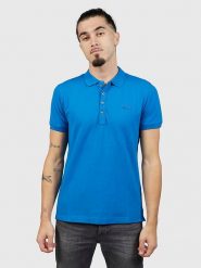 Diesel Clothes Koszulka polo w kolorze niebieskim rozmiar: XL. Niebieskie koszulki polo męskie Diesel Clothes, xl, bez wzorów, bez ramiączek. Za 118.56 zł.