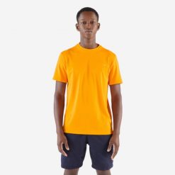 Koszulka do biegania męska Kiprun Dry 500. Brązowe t-shirty sportowe męskie KIPRUN, m, z elastanu, bez ramiączek, do biegania. Za 59.99 zł.
