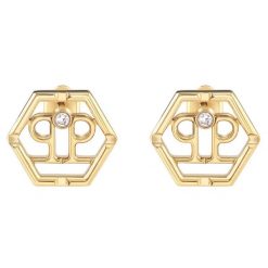 Kolczyki PHILIPP PLEIN. Żółte kolczyki damskie Philipp Plein, złote. Za 659.99 zł.