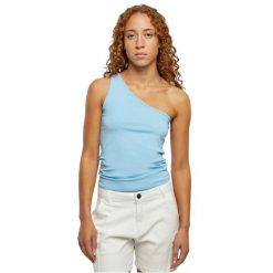 Damski tank top Urban Classics Asymmetric. Niebieskie topy damskie Urban Classics, bez wzorów, bez kołnierzyka. Za 93.00 zł.