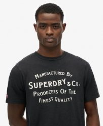 Superdry T‑shirt Copper Label Relaxed z bawełny organicznej. Czarne t-shirty damskie Superdry., l, z aplikacjami, z bawełny, bez kołnierzyka. Za 205.45 zł.